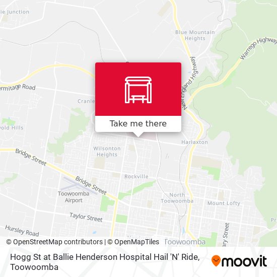 Hogg St at Ballie Henderson Hospital Hail 'N' Ride map