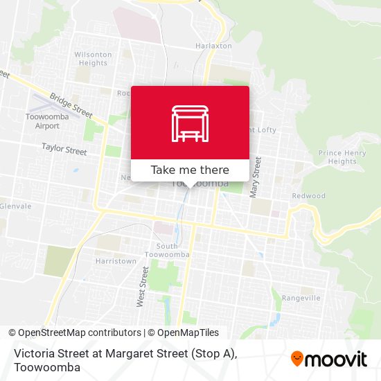 Victoria Street at Margaret Street (Stop A) map