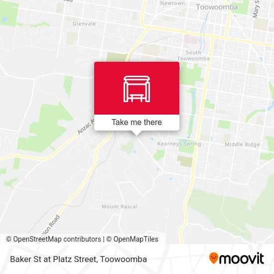 Baker St at Platz Street map
