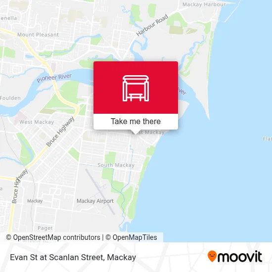 Mapa Evan St at Scanlan Street