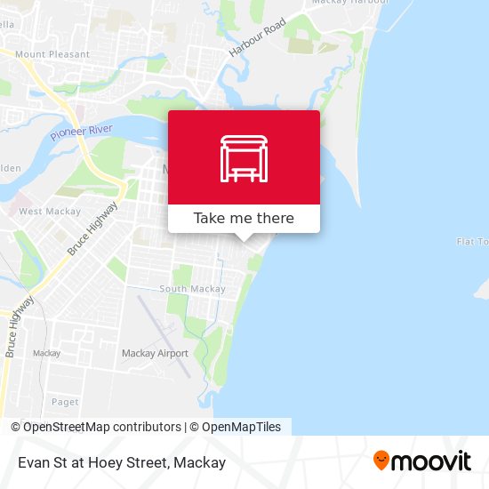 Mapa Evan St at Hoey Street