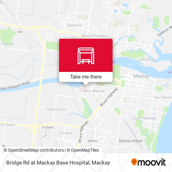 Mapa Bridge Rd at Mackay Base Hospital