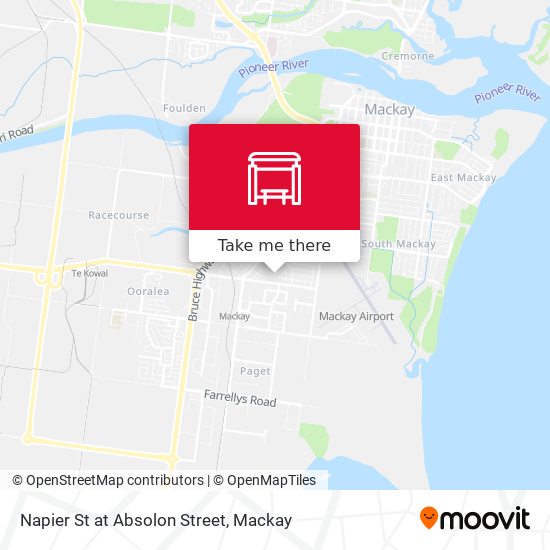 Napier St at Absolon Street map
