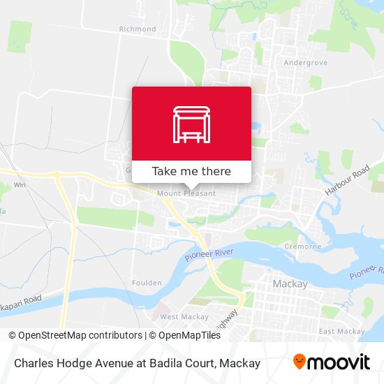 Charles Hodge Avenue at Badila Court map