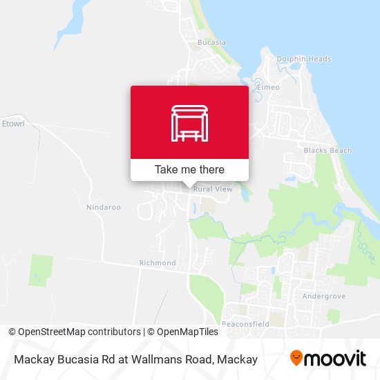 Mackay Bucasia Rd at Wallmans Road map