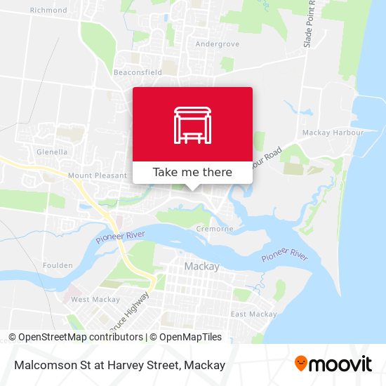 Malcomson St at Harvey Street map