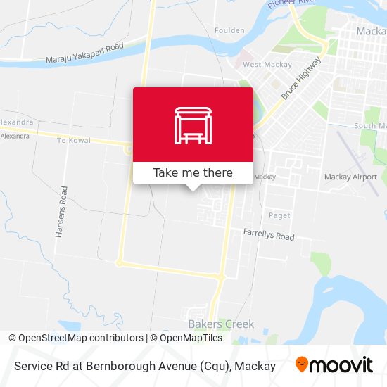 Service Rd at Bernborough Avenue (Cqu) map