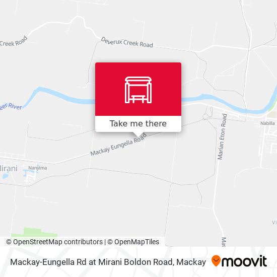 Mackay-Eungella Rd at Mirani Boldon Road map