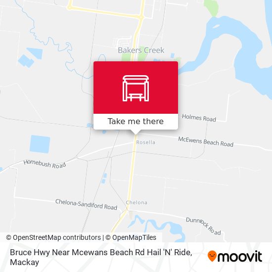 Bruce Hwy Near Mcewans Beach Rd Hail 'N' Ride map