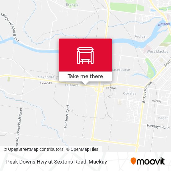 Peak Downs Hwy at Sextons Road map