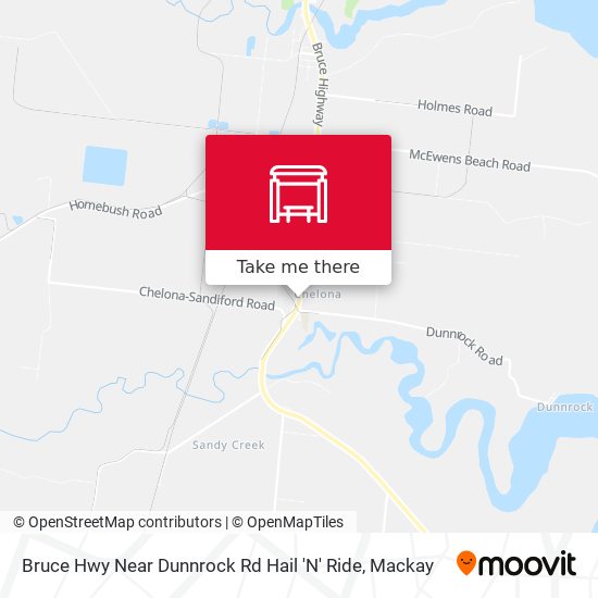 Bruce Hwy Near Dunnrock Rd Hail 'N' Ride map
