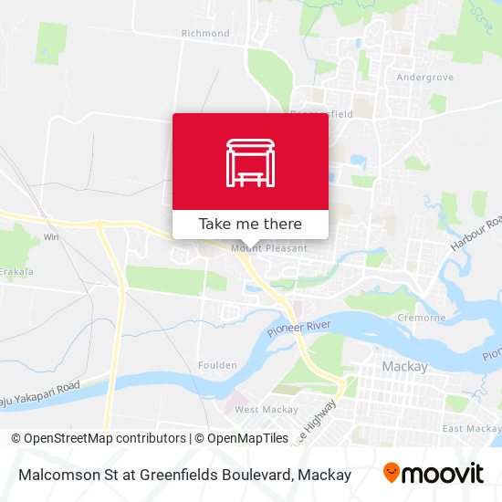 Malcomson St at Greenfields Boulevard map