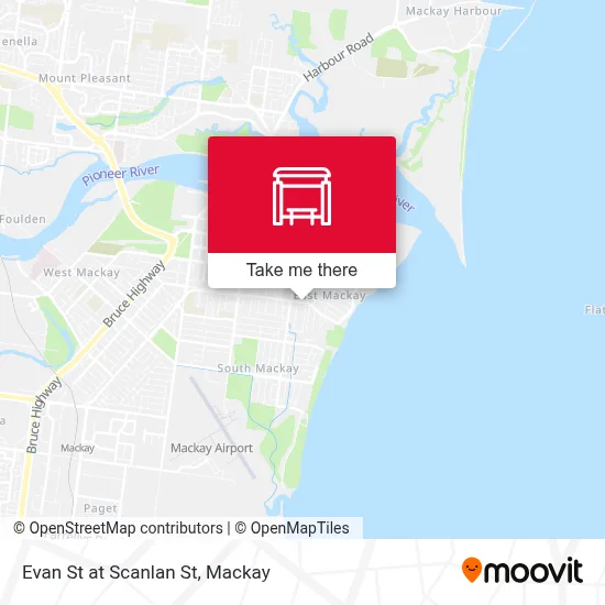 Mapa Evan St at Scanlan St