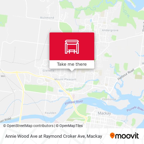 Mapa Annie Wood Ave at Raymond Croker Ave