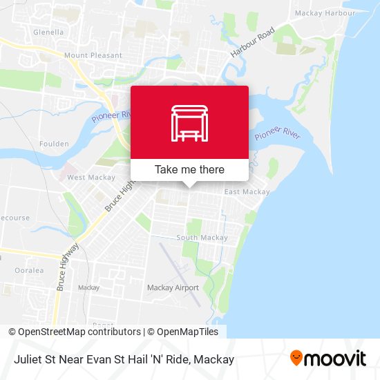 Juliet St Near Evan St Hail 'N' Ride map