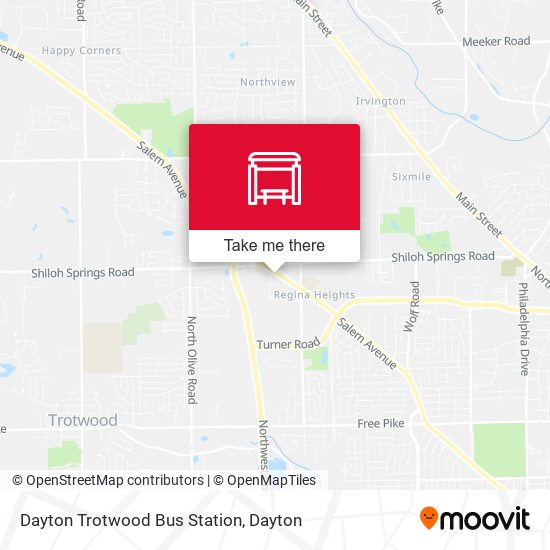 Mapa de Dayton Trotwood Bus Station