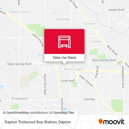 Dayton Trotwood Bus Station map