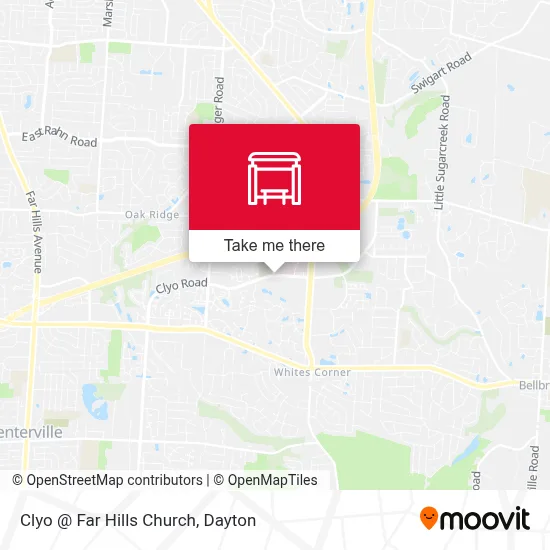 Clyo @ Far Hills Church map
