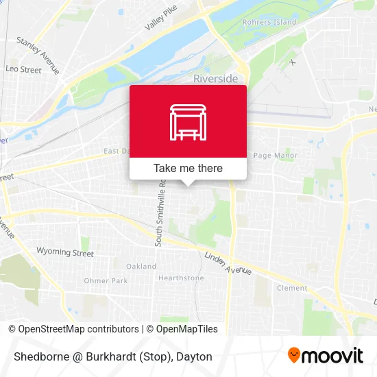 Shedborne @ Burkhardt (Stop) map