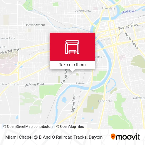 Mapa de Miami Chapel @ B And O Railroad Tracks