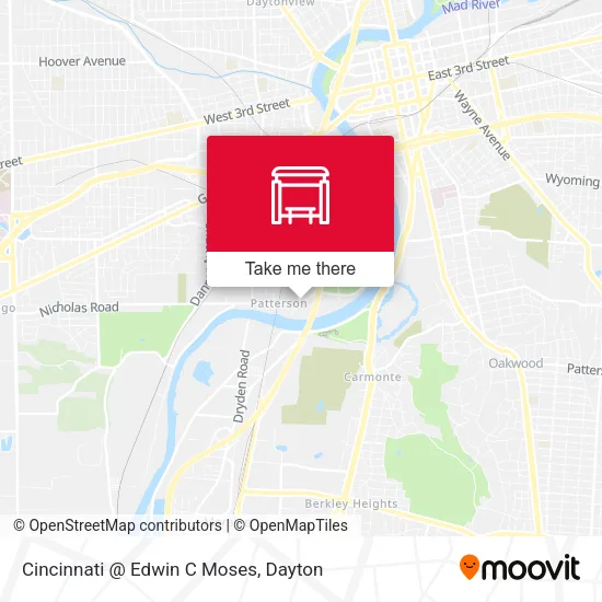 Cincinnati @ Edwin C Moses map