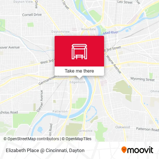 Mapa de Elizabeth Place @ Cincinnati