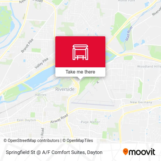 Springfield St @ A / F Comfort Suites map