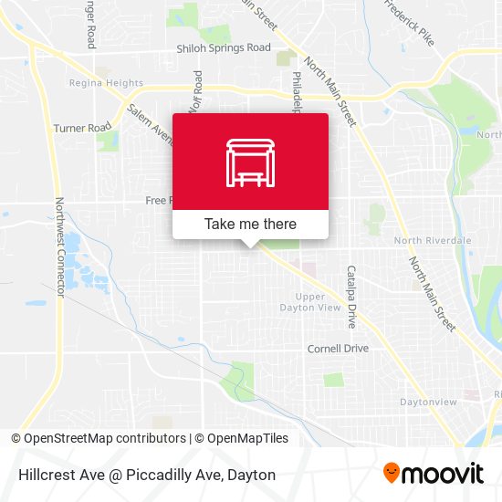 Mapa de Hillcrest Ave @ Piccadilly Ave