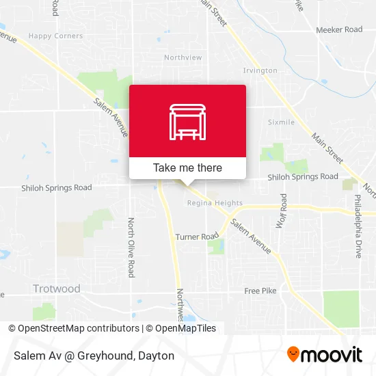 Mapa de Salem Av @ Greyhound