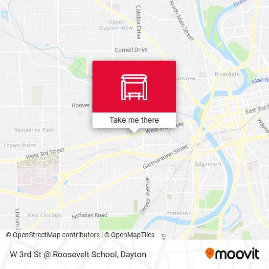 Mapa de W 3rd St @ Roosevelt School