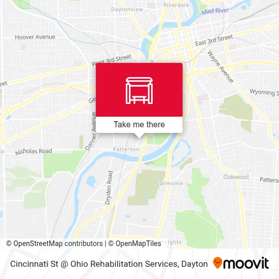 Cincinnati  St @ Ohio Rehabilitation Services map
