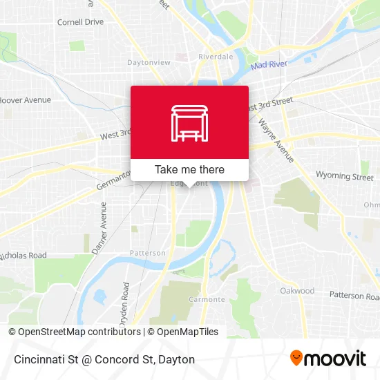 Mapa de Cincinnati St @ Concord St