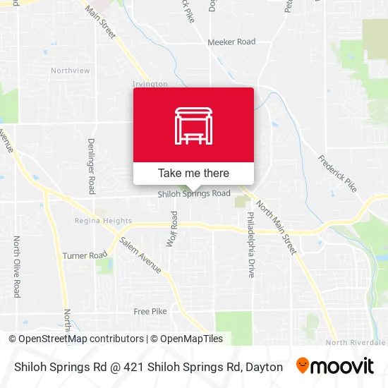 Mapa de Shiloh Springs Rd @ 421 Shiloh Springs Rd