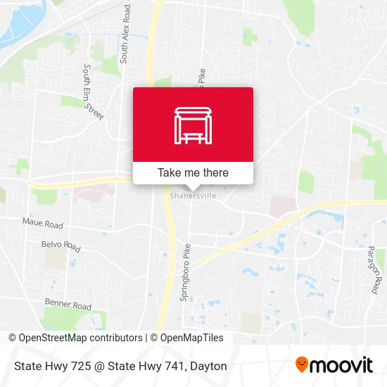 State Hwy 725 @ State Hwy 741 map
