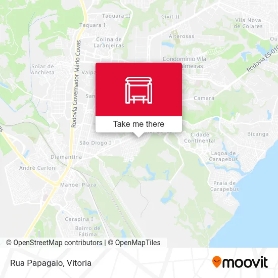 Rua Papagaio map