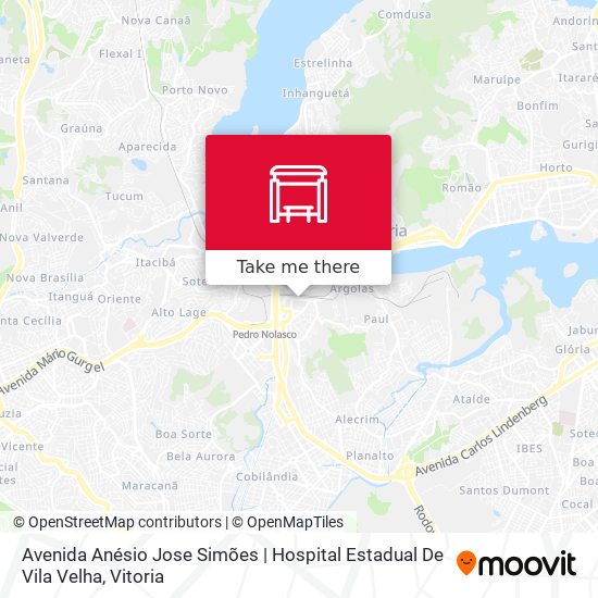 Mapa Avenida Anésio Jose Simões | Hospital Estadual De Vila Velha