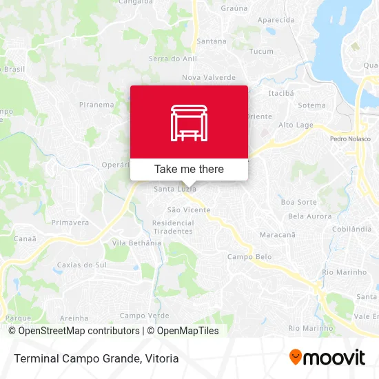 Terminal Campo Grande map