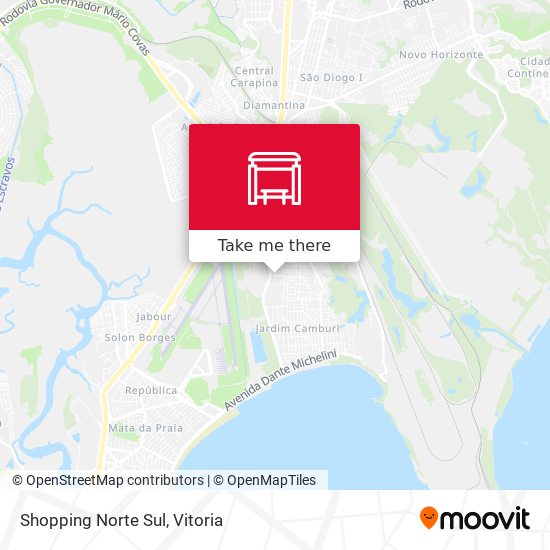 Shopping Norte Sul map