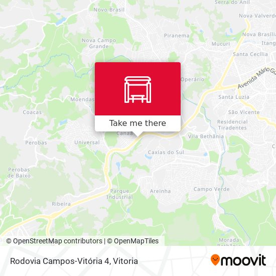 Rodovia Campos-Vitória 4 map
