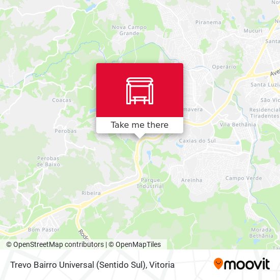 Trevo Bairro Universal (Sentido Sul) map