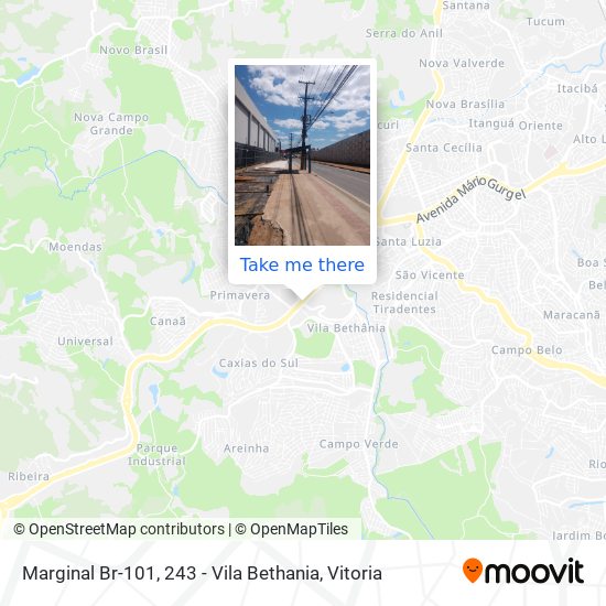 Marginal Br-101, 243 - Vila Bethania map