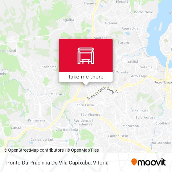 Ponto Da Pracinha De Vila Capixaba map