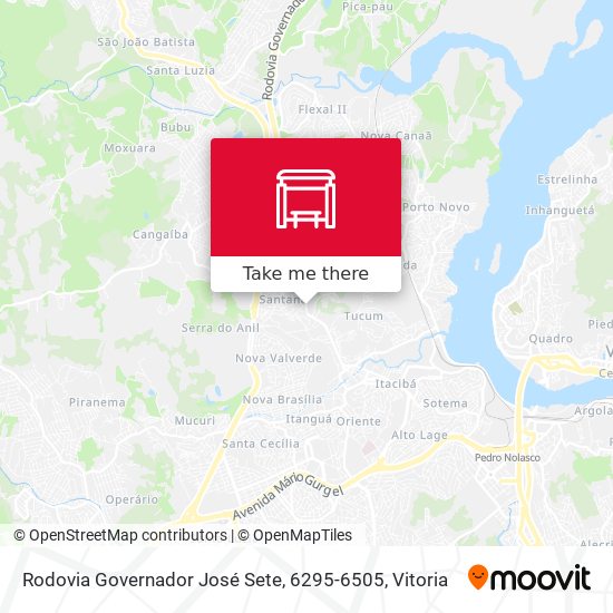Rodovia Governador José Sete, 6295-6505 map