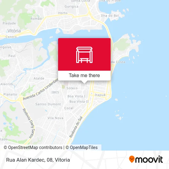 Rua Alan Kardec, 08 map