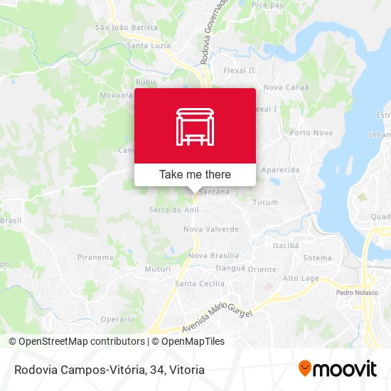Rodovia Campos-Vitória, 34 map