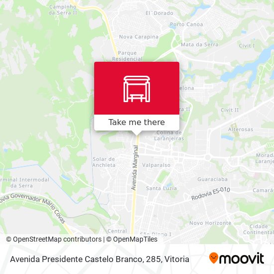 Avenida Presidente Castelo Branco, 285 map