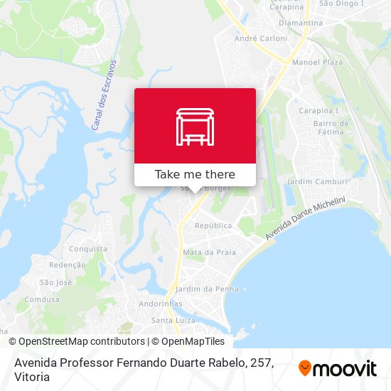 Avenida Professor Fernando Duarte Rabelo, 257 map