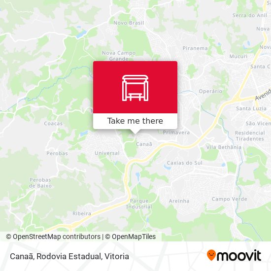Canaã, Rodovia Estadual map
