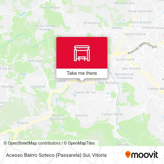 Acesso Bairro Soteco (Passarela) Sul map