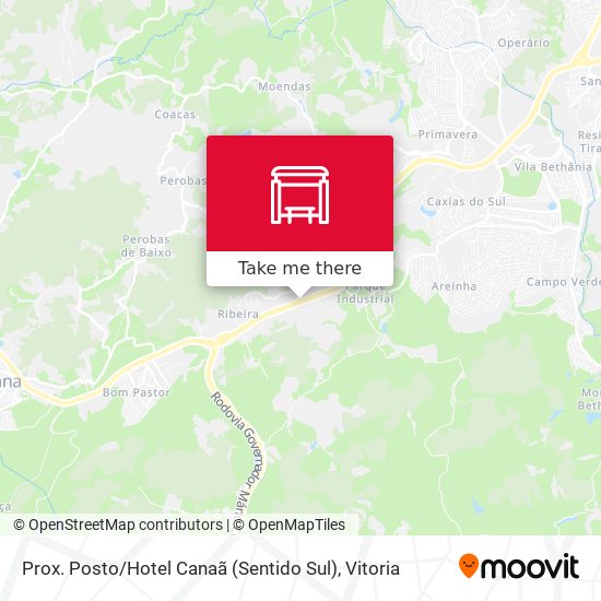 Mapa Prox. Posto / Hotel Canaã (Sentido Sul)